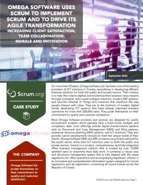 Omega Software Uses Scrum to Implement Scrum and to Drive its Agile Transformation